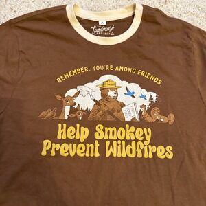 Landmark Project Smokey The Bear T-Shirt Size Small Brown